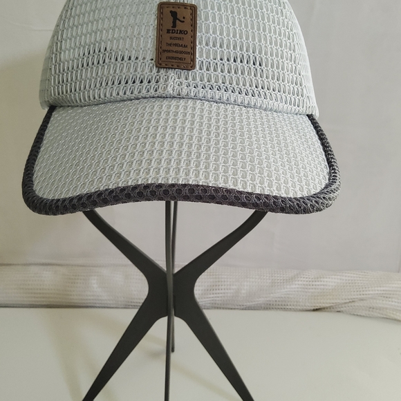 Powder Blue Ball Cap Breathable Mesh 100% Cotton EDIKO  Logo on Front - Picture 1 of 6